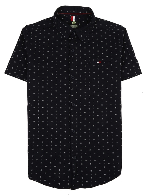 

V-Mart Boys Navy Blue Classic Printed Casual Shirt