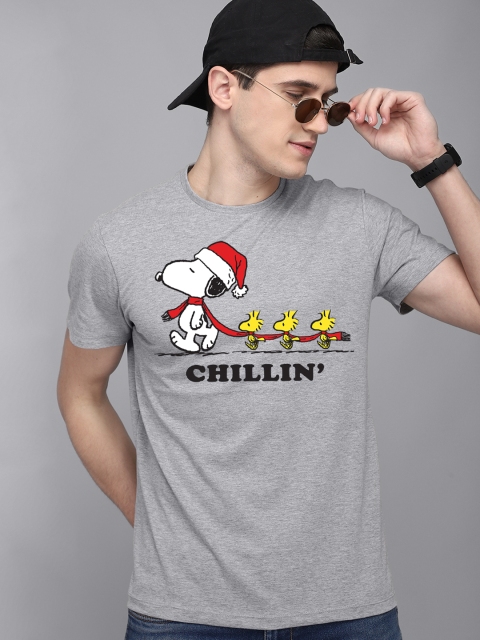 

Free Authority Men Grey Peanuts Featured Tshirt