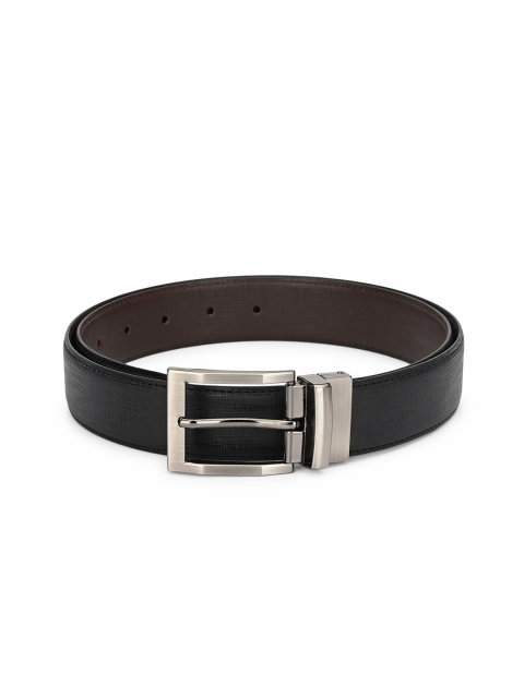 

thickskin Men Black Textured PU Formal Belt
