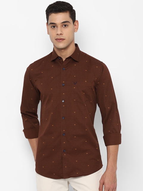 

Allen Solly Men Brown Slim Fit Printed Casual Shirt