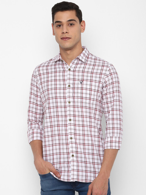 

Allen Solly Sport Men White Checked Casual Shirt