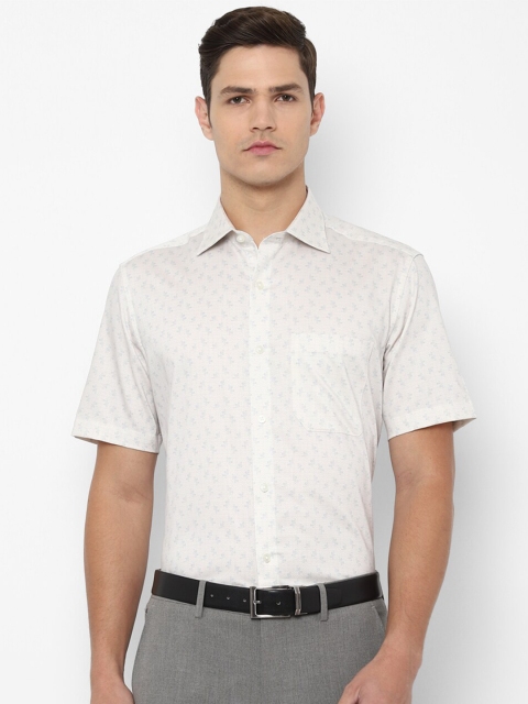 

Louis Philippe Men Cream-Coloured Printed Formal Shirt