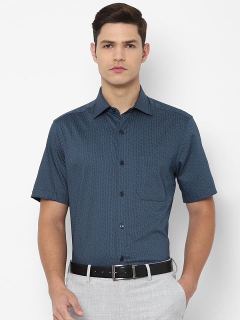 

Louis Philippe Men Blue Printed Formal Shirt