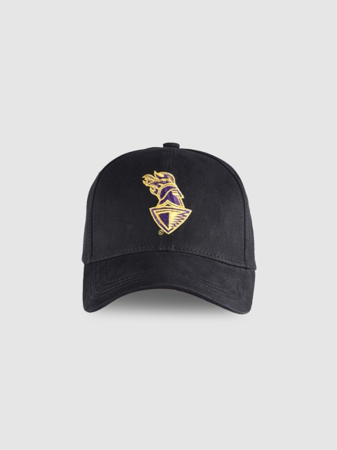 

WROGN ACTIVE Men Black Embroidered Kolkata Knight Riders Pure Cotton Baseball Cap