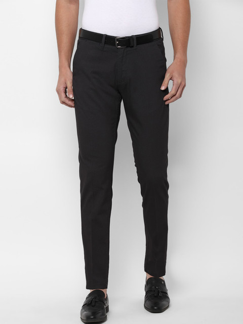 

Louis Philippe Sport Men Black Textured Slim Fit Trousers