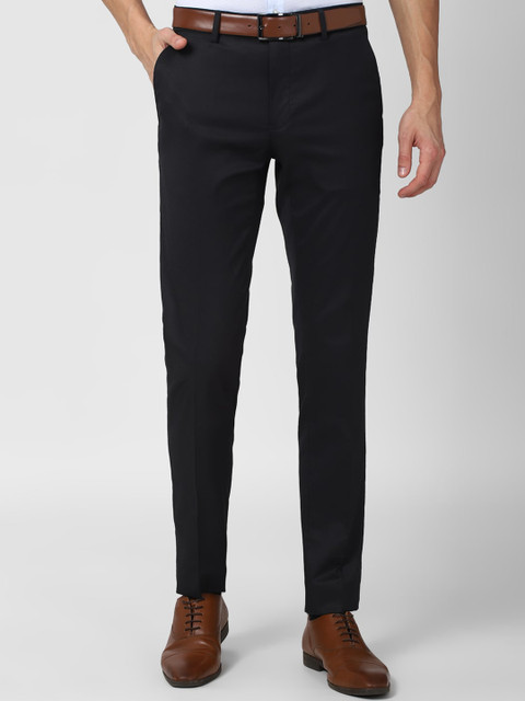 

Peter England Men Black Slim Fit Trousers