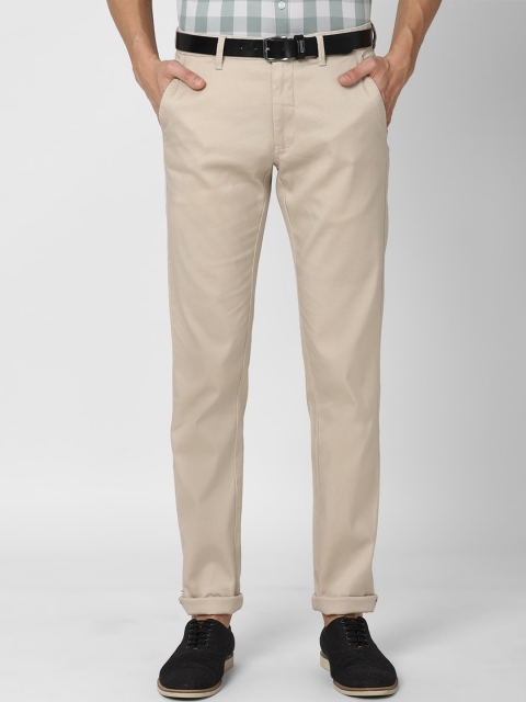 

Van Heusen Sport Men Cream-Coloured Slim Fit Trousers