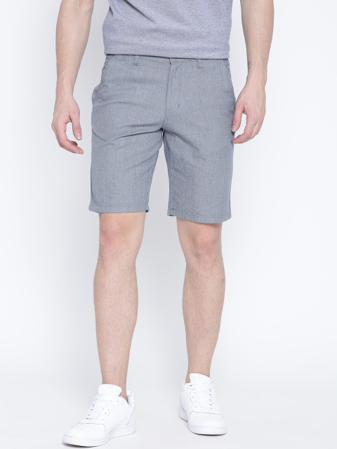 

American Crew Men Blue Solid Shorts
