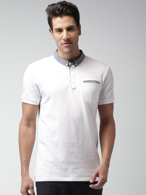 

Celio Men White Solid Polo T-shirt