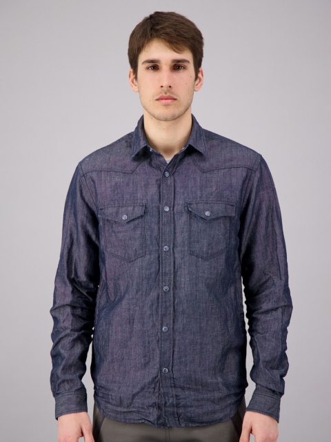 

FREESOUL Men Blue Casual Shirt