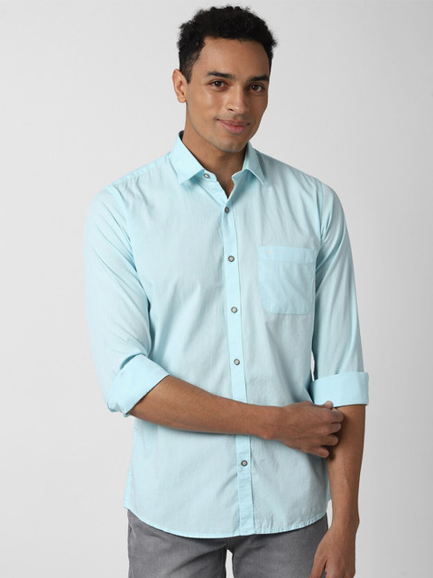 

Peter England Casuals Men Blue Slim Fit Casual Shirt