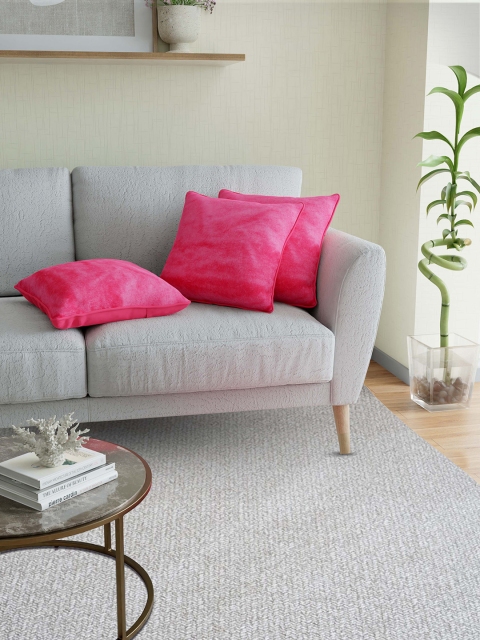 

JAIPUR FABRIC Pink Set of 3 16" x 16" Velvet Square Cushion Covers