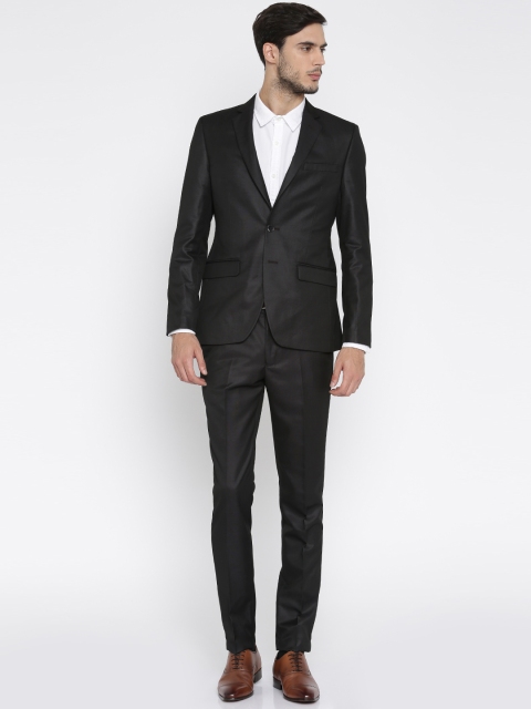 

Parx Black Urban Fit Single-Breasted Two-Piece Formal Suit