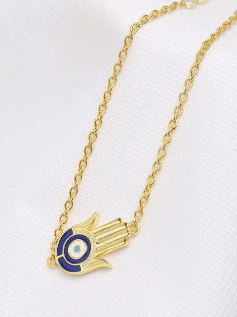 

EK BY EKTA KAPOOR Women Blue Gold-Plated Charm Bracelet