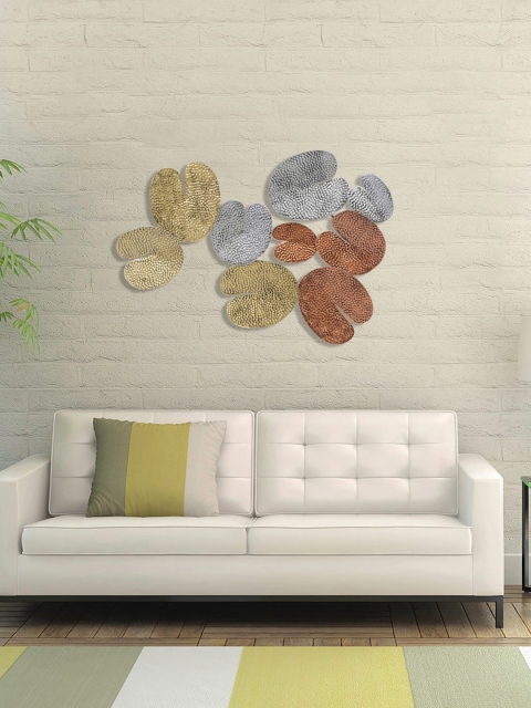 

EK Grey & Brown Brass Floral Wall Decor