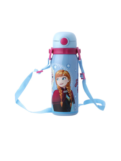 

Disney Girls Blue & Pink Printed Flask Water Bottle