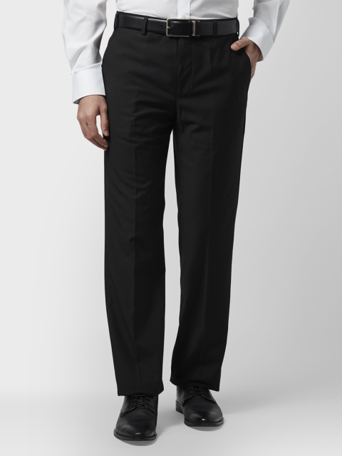 

Park Avenue Men Black Slim Fit Solid Formal Trousers