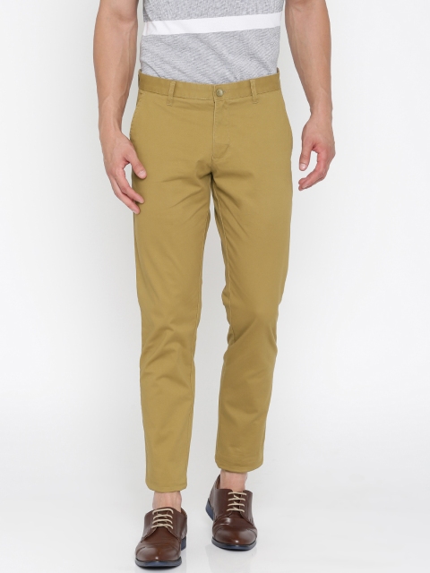 

Parx Men Khaki Solid Tapered Fit Chino Trousers