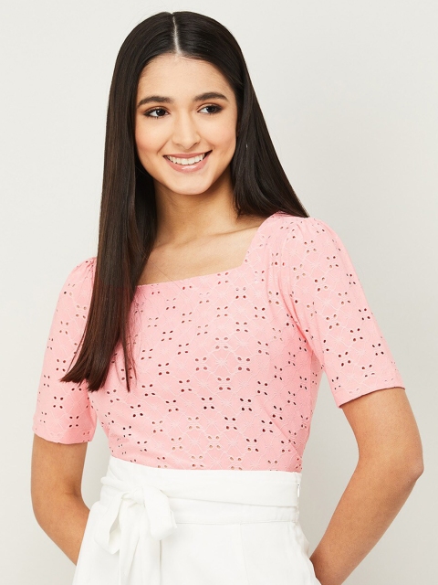 

Bossini Pink Self Design Top