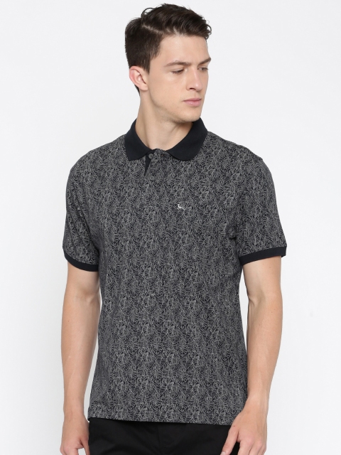 

Parx Men Black Printed Polo T-shirt