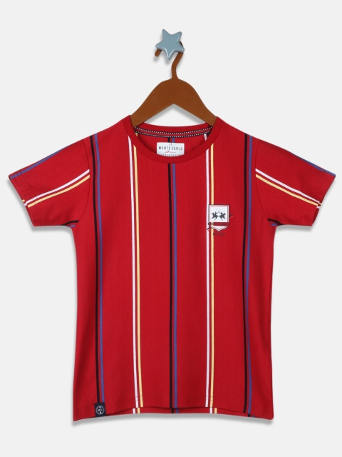 

Monte Carlo Boys Red Striped T-shirt
