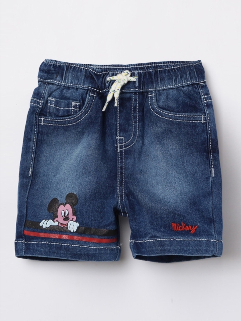 

Juniors Boys Blue Washed Denim Shorts