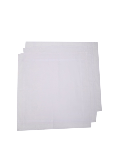 

AD By Arvind Men White Pack of 3 Solid Handkerchiefs