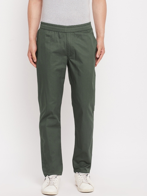 

Okane Men Green Solid Regular Fit Track Pants