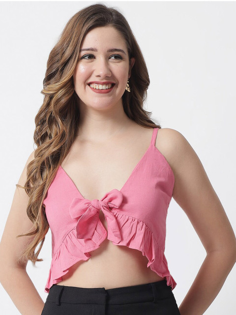 

The Dry State Pink Bralette Crop Top