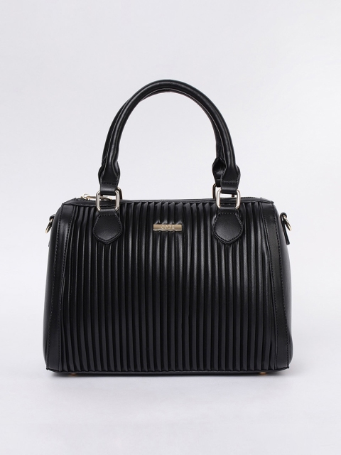 

CODE by Lifestyle Women Black Textured Structured Handheld Bag