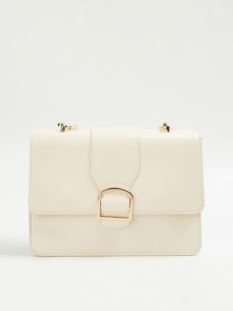 

CODE by Lifestyle Beige Structured Sling Bag