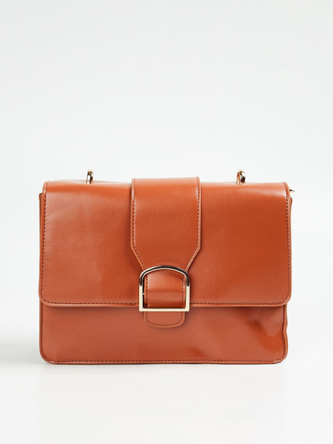 

CODE by Lifestyle Brown Structured Sling Bag