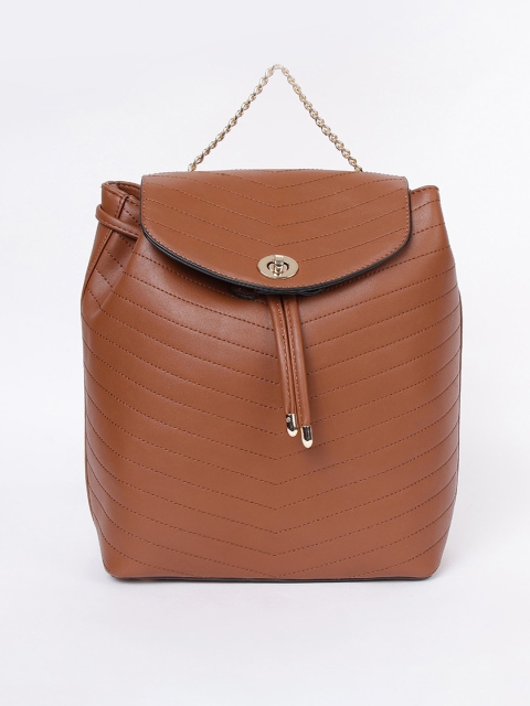 

CODE by Lifestyle Women Brown Textured Structured Back Pack/Hand Held Bag