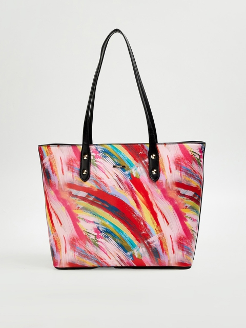 

Ginger by Lifestyle Women Red Printed Oversized Shopper Shoulder Bag