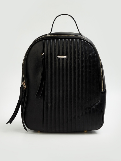 

Ginger by Lifestyle Black Structured Sling Bag with Quilted