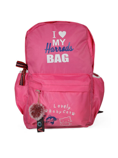 

Polo Class Kids Pink Typography Printed Backpack