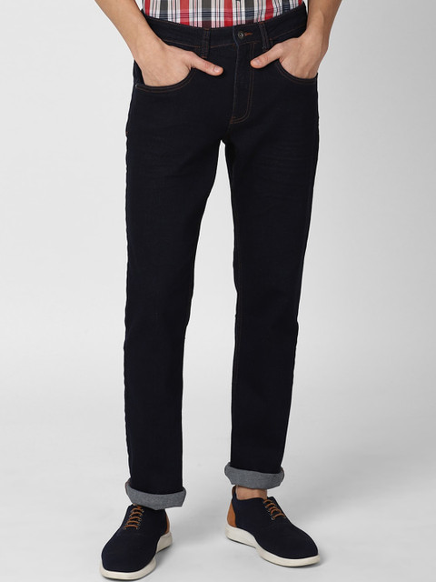 

VAN HEUSEN DENIM LABS Men Navy Blue Regular Fit Jeans