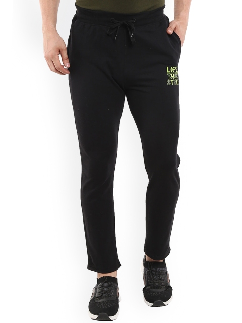 

V-Mart Men Black Solid Cotton Track Pants
