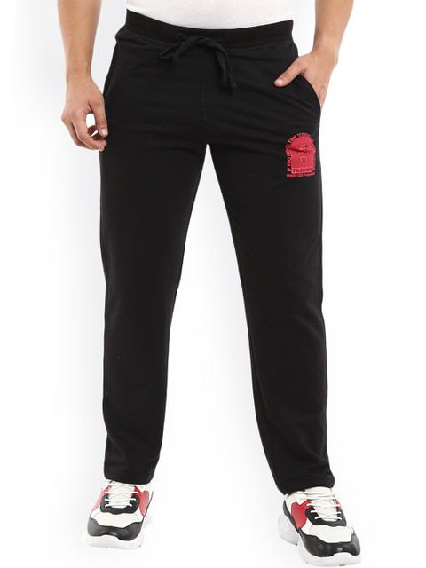 

V-Mart Men Black Solid Terry-Cotton Track Pant