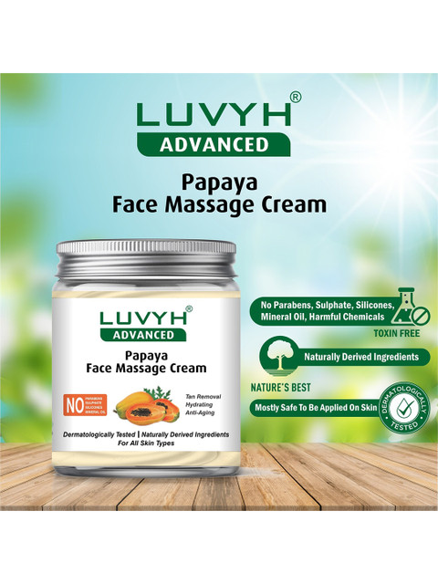

LUVYH Set of 2 Papaya Face Massage Cream 500 g each, White