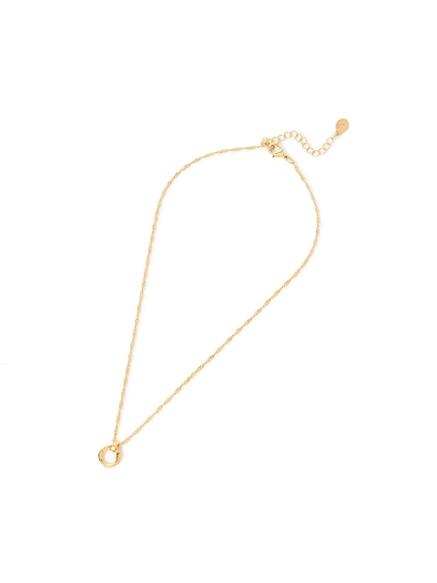 

Accessorize Women Eye Candy gold Twisted Chain & Halo Pendant Necklace