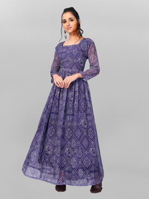 

Fashion FRICKS Women Blue Ethnic Motifs Printed Maxi Dress