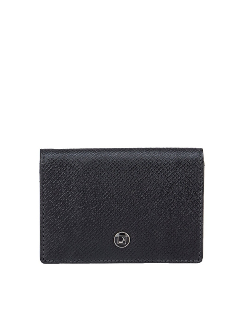 

Da Milano Men Black Textured Leather Two Fold Wallet