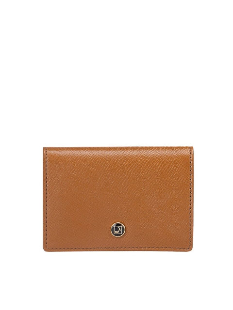 

Da Milano Men Brown Textured Leather Card Holder