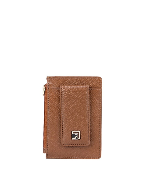

Da Milano Men Brown Textured Leather Money Clip