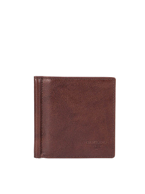 

Da Milano Men Brown Textured Leather Money Clip