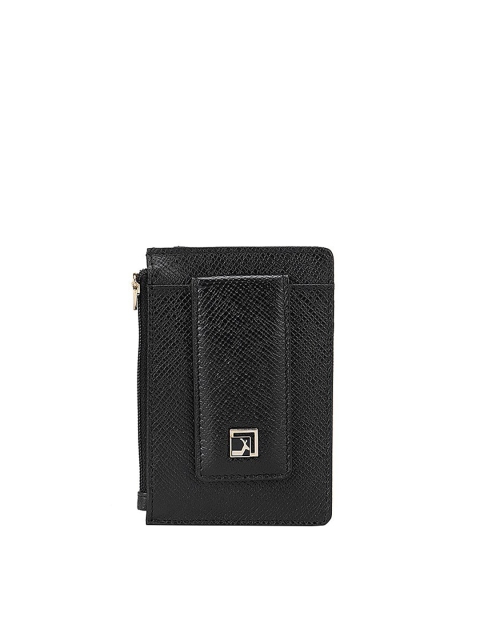 

Da Milano Men Black Textured Leather Money Clip