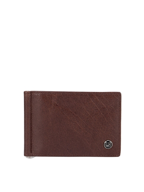 

Da Milano Men Brown Textured Leather Money Clip