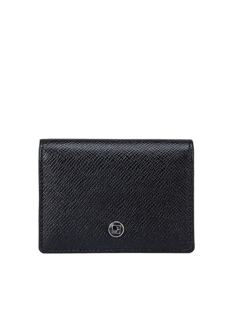 

Da Milano Men Black Textured Leather Card Holder