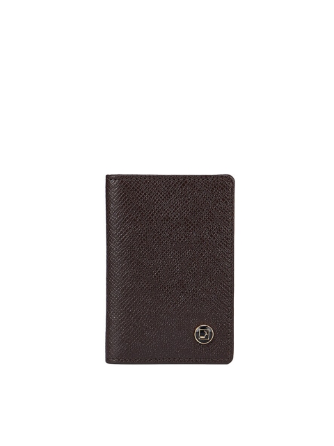 

Da Milano Men Brown Textured Leather Card Holder